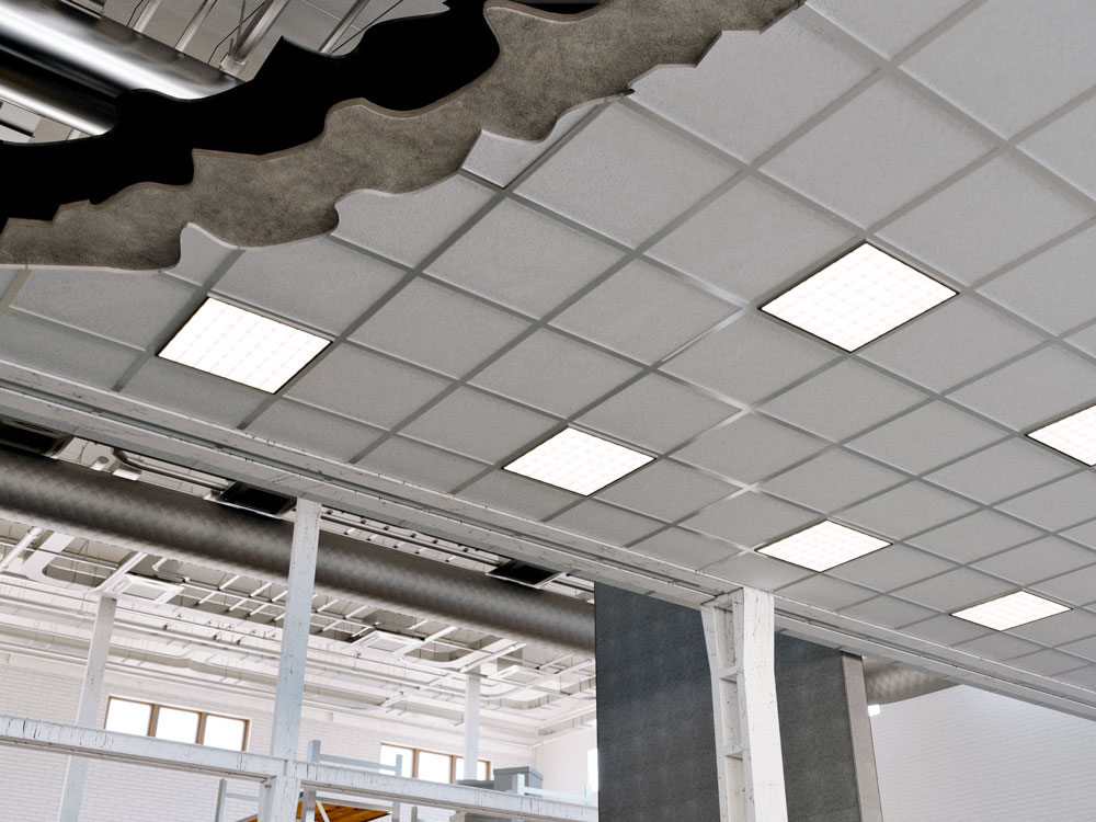 Sound Curtains™ Noise Barrier Ceiling Tile Covers